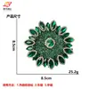 Broche redondo de girassol em tecido com apliques de contas feitos à mão, resistente, decoração para roupas e acessório para bolsa, atacado do fabricante