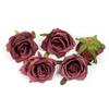 Serie Roja Rosa Peonía Hortensia Flores Artificiales Rosa Llama Romántica Flores Retro de Seda Rojo Vino Decoración de Boda