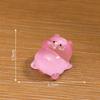 Cerdito regordete luminoso, casa de muñecas, decoraciones DIY, bolsa ciega, accesorios colgantes, micro paisaje de escritorio, adornos pequeños.