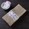 Bolsa de linho para faca e garfo direto da fábrica decoração de casamento bolsa de juta para talheres bolsa de renda para faca e garfo para festa de Natal