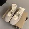 Zapatos para Mujer Talla Grande 41 a 43 Otoño e Invierno Zapatos Nuevos para Mujer Primavera y Otoño Suela Suave Cómodos Mary Jane Zapatos Franceses Individuales para Mujer