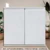 Puerta de Gabinete para Estufa de Azulejos de Aleación de Aluminio con Acabado Brillante, Puerta de Acero de Cristal de Cocina sin Taladro con Marco, Panel de Puerta de Gabinete de Cocina