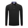 Camisa polo de algodão com lapela e manga comprida, para homens e mulheres, para funcionários da empresa, roupas de trabalho, camiseta estampada com logotipo bordado