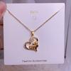 Collar de Corazón de Acción de Gracias para Mamá, Cadena Elegante y de Moda para la Clavícula, Regalo del Día de la Madre para Mamá, Colgante Elegante