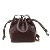 Bolso tipo cubo retro estilo coreano para mujer, nueva colección otoño/invierno 2026, bolso cruzado de moda, bolso de hombro con cadena chic y simple