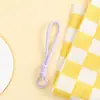 Llavero de Peluche de Cuerda Tejida a Mano de Color Sólido Lanyard Corto Portátil para Teléfono Colgante Decorativo para Bolso