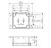 Caja de conexiones de plástico impermeable para instrumentos de exterior 65*58*35mm F20-2 al por mayor