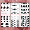 Adesivo para Unhas Pintura a Aerógrafo Recorte Modelo Adesivo Linha Sorriso Francês Coração Borboleta Estrela Adesivo para Unhas Pintura a Aerógrafo