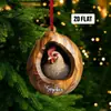 Coruja Transfronteiriça Decorações de Natal de Animais Pingentes para Árvore de Natal Pingentes Planos de Acrílico Pingentes para Carro