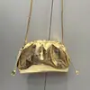 Bolsas para Mujer Transfronterizas 2026 Modelo Nuevo Bolsa Nube Dorada Grande y Pequeña Bolso Trenzado Tipo Dumpling Bolso de Mano Bolso Cruzado al Hombro Bolso para Mujer