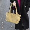 Bolso de hombro de pana sencillo e informal de moda, nuevo bolso de mano de otoño 2024, bolso cruzado para estudiantes y mujeres.