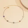 Joyería Transfronteriza Europea y Americana Moda Cadena de Garras Elegante Cadena Completa de Diamantes Dulce Fresca Chica Picante Collar Apilado con Cadena de Clavícula Hip-hop de Nicho