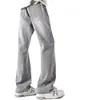 Pantalones vaqueros desgastados lavados retro americanos para hombre, diseño de marca de moda de primavera y otoño, pantalones largos holgados, rectos y de pierna ancha.