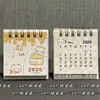 Gato de Queso 2026 Calendario de Escritorio Pequeño Ins Chica de Aspecto Elegante Corazón de Chica Estudiante Mini Decoración de Escritorio Calendario Pequeño