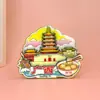 Ímãs de Geladeira de Guangxi, Lembranças de Madeira Culturais e Criativas com Tema de Cidade, Ímãs de Geladeira Turísticos das Cidades de Guilin, Liuzhou, Nanning