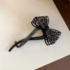 Novo prendedor de cabelo torcido com laço de rede e strass para mulheres, estilo de alta qualidade, acessório de cabelo para meio rabo de cavalo na parte de trás da cabeça