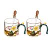 Novo Conjunto de Chá Kung Fu Criativo Esmalte Flor de Damasco Copo Reto Pequena Xícara de Chá Casa Negócios Bule Separação Chá Água