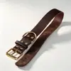 Coleira para Pet, Coleira de Couro Genuíno, Coleira de Couro Bovino de Primeira Camada, Coleira de Couro para Cachorro, Coleira de Pescoço, Couro Integral, Simples e Limpa