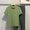 Camiseta de Manga Corta para Hombre, Corte Holgado, Color Sólido, Top con Cuello de Solapa, Nueva Camisa Polo de Verano 2026, Casual de Negocios