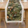 Caminho de Mesa Personalizado Americano Retrô com Franjas Estilo Pintura a Óleo Toalha de Mesa Longa Tecido Jacquard Decoração de Mesa de Café Bandeira de Mesa de Cabeceira