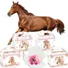 DD416 Flores de Comércio Exterior para Corridas de Cavalos Meninas Lindas Flores de Cavalo Presente para Festa Doces Vaca Caixa de Papel Portátil