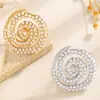 Anillo de Aro de Perla Espiral Retro Exagerado Elegante de Acero Inoxidable Transfronterizo Europeo y Americano para Mujer Anillo para Dedo Índice Caracol Espiral para Mujer
