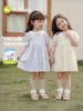 100% Algodón Vestido de Verano para Niña Dudu Home Cuello de Muñeca Vestido de Princesa Ropa de Verano Falda para Niña
