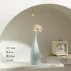 Mini jarrón de arena púrpura jarrón pequeño de cerámica decoración de plantas ins jarrón de flores secas artesanías hecho a mano