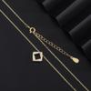 Collar Cuadrado Hueco de Plata Esterlina 999 Di Feng para Mujer Cadena de Clavícula Elegante Japonesa y Coreana Retro ins Cadena Lanosa Estereoscópica con Incrustaciones de Diamantes