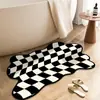 Tapete de Chão Absorvente para Banheiro de Lama Diatomácea de Formato Especial Transfronteiriço, Capacho de Porta de Banheiro Doméstico, Tapete para Pés Absorvente Antiderrapante