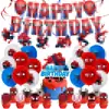 Suministros para Fiesta de Cumpleaños con Tema de Araña Azul Vajilla Desechable Platos de Papel Vasos de Papel Servilletas de Papel Reunión de Fiesta