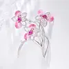 Elegante y Grácil Broche de Phalaenopsis Rosa Degradado con Diseño de Nicho y Moda para Fijar Accesorios de Ropa