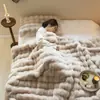 Manta Toscana, Manta de Pelo Sintético de Coelho, Manta Espessa para Ar Condicionado, Manta Infantil, Manta para Soneca no Escritório, Manta para Cobrir Sofá