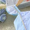 Venta especial de liquidación: Vestido de tirantes de algodón con mangas acampanadas, Blancanieves, Aurora, Cenicienta, Rapunzel Vestido de algodón