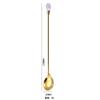 Cuchara de acero inoxidable, cuchara de café de diamante de cristal, cuchara para mezclar de mango largo, tenedor para fruta, cuchara de postre, tenedor para cóctel, cuchara para hielo