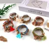 Aliexpress Joyería de Mano Nueva Europea y Americana Pulsera de Disco de Cuentas con Borla de Turquesa Personalizada de Moda para Mujer Juego de Cuatro Piezas