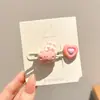 Pinzas para el cabello coloridas, artísticas y coquetas modelo 2025, pinzas de pico de pato estilo universitario para chicas dulces, pasadores para el cabello de estudiante, accesorios para el cabello de alto valor