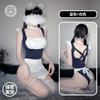 Lencería sexy uniforme de sirvienta sexy con campana tentación traje de una pieza pecho pequeño grande dulce y picante pijama una generación de pelo