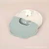 Babero de Crepé de Algodón Puro Floral para Bebé, Toalla para Saliva, Toalla con Almohadilla Antivómito de Gasa para Recién Nacido, Babero de Color Sólido Unisex para Bebé