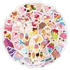 53 Nuevas Pegatinas de Helado, Decoración Personalizada Dulce de Helado de Verano, Pegatinas Impermeables para Teléfono Móvil Patineta Venta al por Mayor