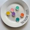 Transparente Aceite Goteando Flor Corazón Sonriente Niños Dibujos Animados Acrílico DIY Cadena para Teléfono Móvil Pulsera de Cuentas Sueltas Accesorios de Joyería