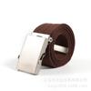 Cinto de Lona Masculino Transfronteiriço com Fivela Quadrada, Cinto de Tecido com Fivela Lisa, Estilo Coreano Casual Confortável 3,8cm