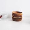 Plato Pequeño Creativo Mini Plato de Bocadillos para Hámster Plato Pequeño de Madera Plato Plato para Olla Shabu Plato para Condimentos Picantes Calientes Taza de Madera Maciza Posavasos