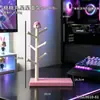 Prateleira para figuras cor-de-rosa, suporte para controle de videogame portátil, decoração para mesa de computador, presente único e criativo