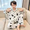Pijamas Infantiles para Otoño, Conjuntos Finos de Ropa de Casa de Manga Larga para Niños y Niñas Mayores, Conjunto de Ropa para Aire Acondicionado para Primavera y Verano