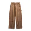 Moda Jeans Streetwear Masculino Primavera e Outono Novos Calças de Trabalho de Perna Reta Tendência Marca Masculina Casual Calças Longas Tendência Masculina
