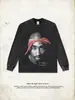 Camiseta de Manga Curta com Estampa 2PAC Tupac Europeia e Americana Streetwear Americano Marca Tendência Solta Oversize Unissex Atacado