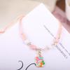 Pulsera tejida de conejo de dibujos animados, pulsera de cerámica ajustable para pareja, novias, estudiante de campus, regalo al por mayor
