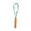 Batidor de huevos manual de madera color macarrón, 10 pulgadas, hilo de silicona, mango de haya, fácil de limpiar, herramienta para hornear, en stock