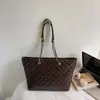Bolso bandolera de moda de gran capacidad para ir al trabajo Bolso de mujer 2025 Nuevo Bolso tote de hombro con cadena de diamantes casual